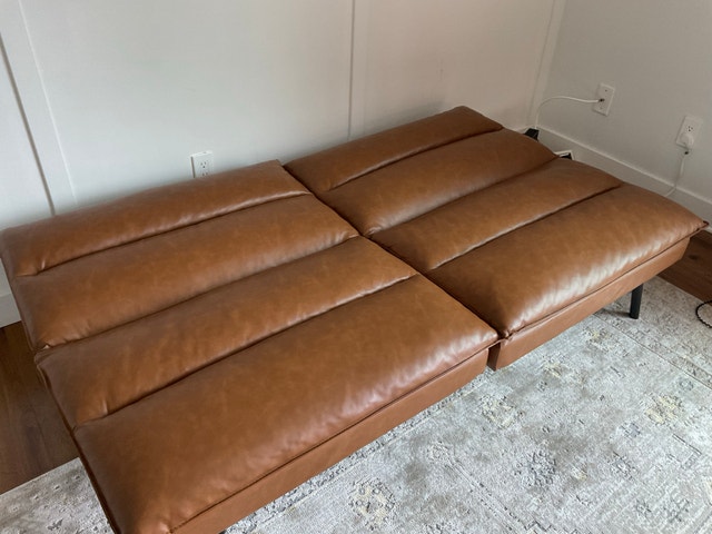 Convertible leather couch - photo 2