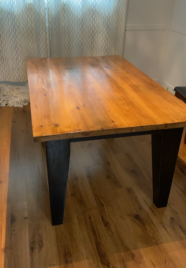 Real solid wood table
