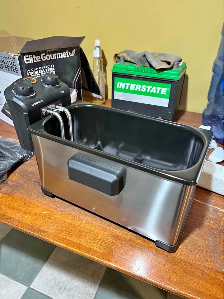 Elite Gourmet 14 Cup Stainless Steel Deep Fryer