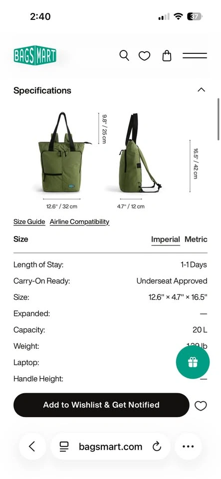 Bagsmart Paz 20L Totepack - photo 3