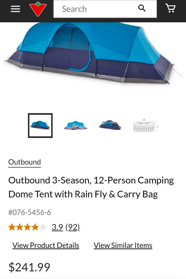 Outbound 3-Season, 12-Person Camping Dome Tent