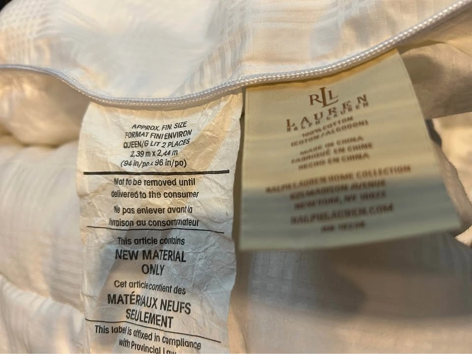 Ralph Lauren Queen Down Comforter 100% Cotton - photo 2