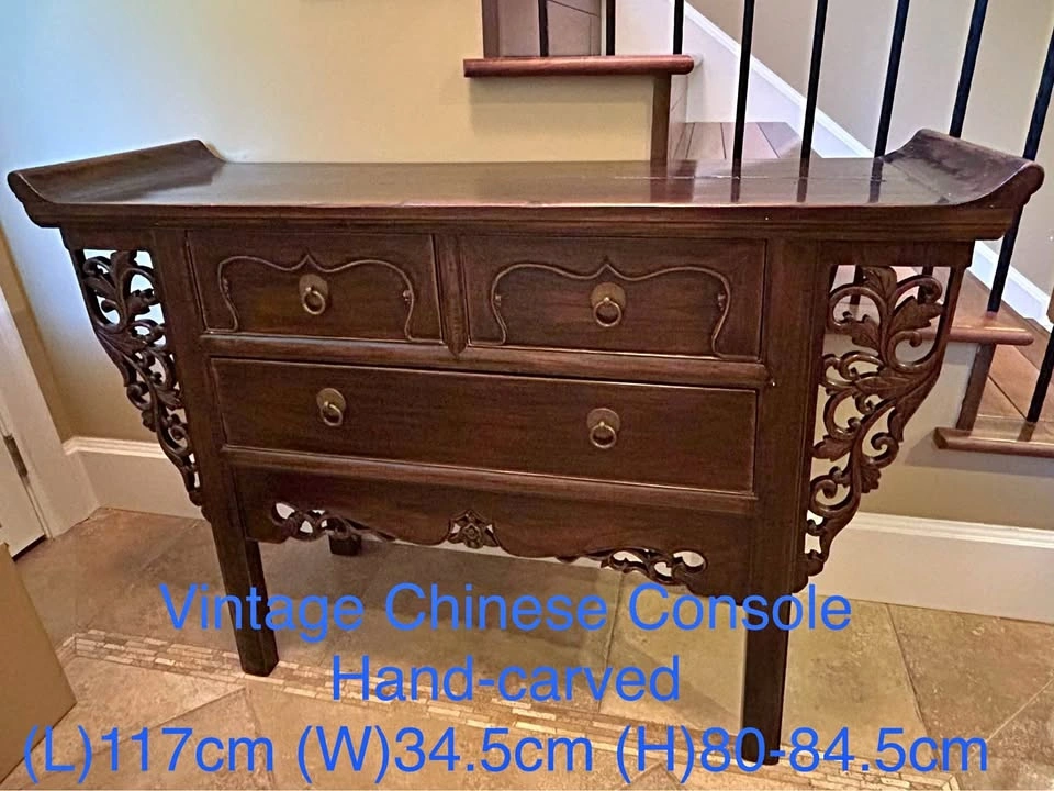Vintage Console Hand-carved