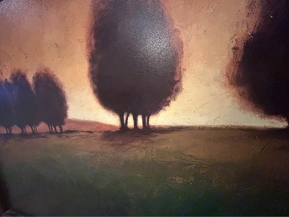 Big Framed Landscape and Trees Sunset 137x75.5cm - photo 4