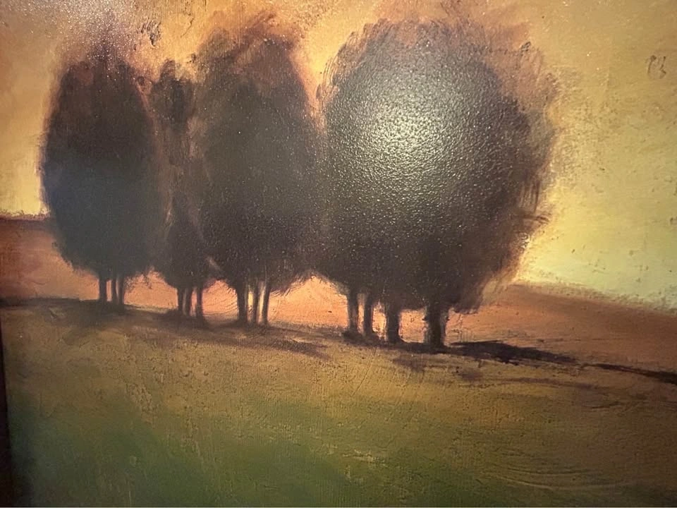Big Framed Landscape and Trees Sunset 137x75.5cm - photo 5