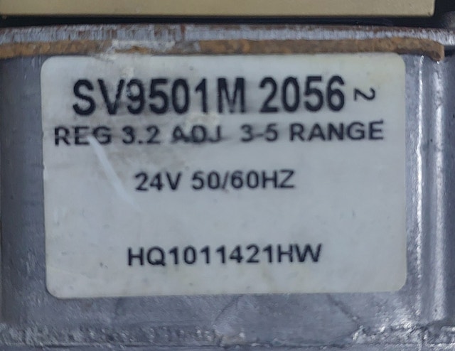 Gas Valve Specifications – Honeywell SV9501M2056 - GCV100 - photo 3