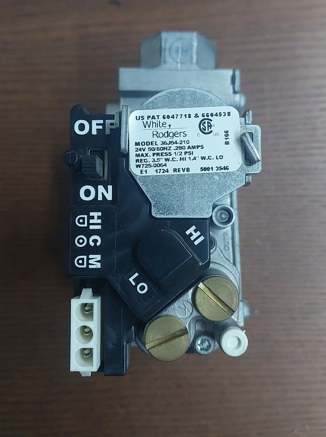 Gas Valve Specifications – White-Rodgers 36J54-210 - GCV099