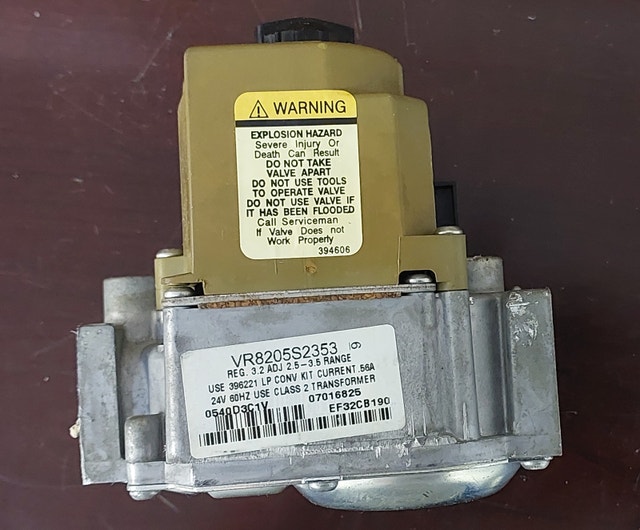 Gas Valve Specifications – Honeywell VR8205S2353 - GCV009 - photo 2