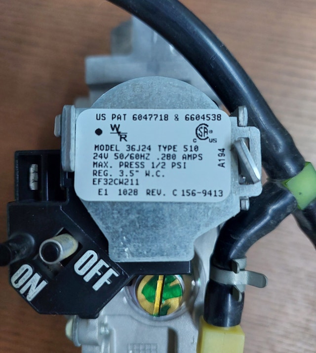Gas Valve Specifications – White-Rodgers 36J24 Type - GCV090 - photo 2