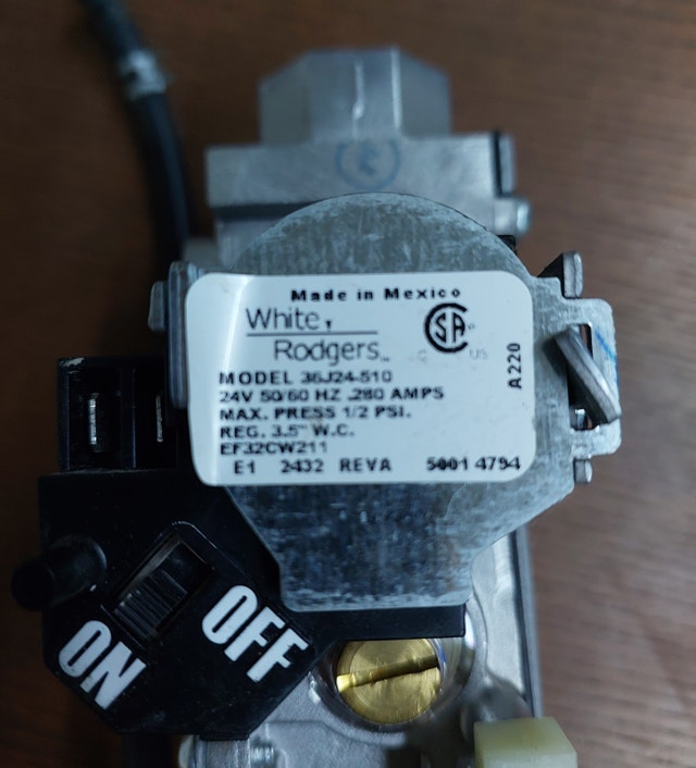 Gas Valve Specifications – White-Rodgers 36J24-510 - GCV092 - photo 2