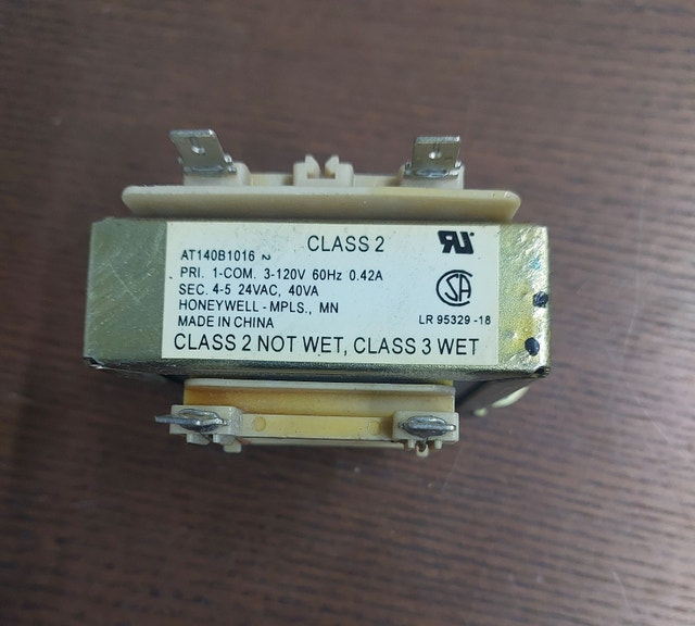 HVAC Control Transformer– Honeywell AT140B1016 (120V→ 24V, 40VA)