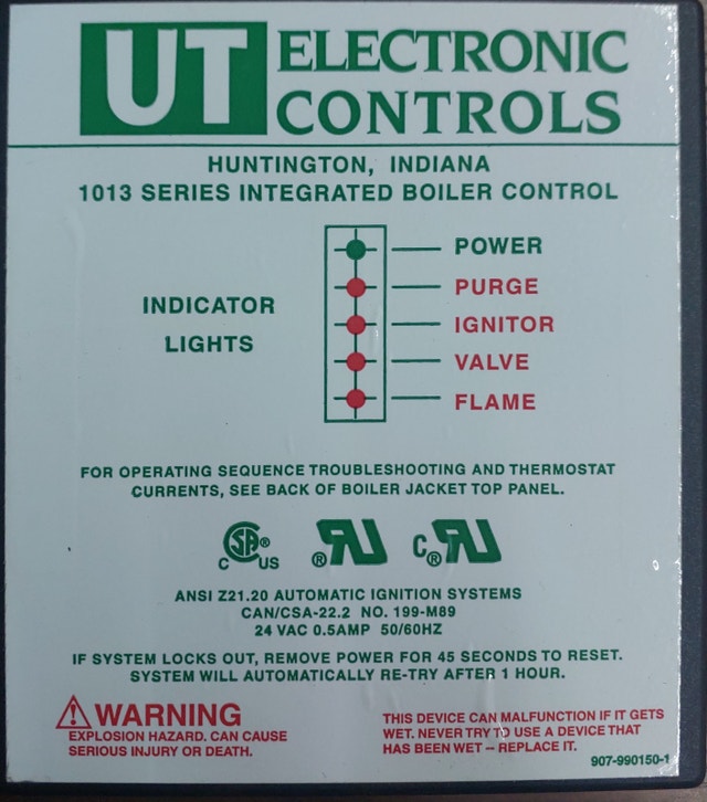 UT ELECTRONICS 1013 SERIES INTEGRATED BOILER CONTROL (1013-10) - photo 5
