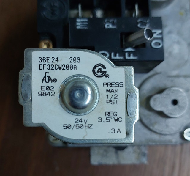 Gas Valve Specifications – White-Rodgers 36E24-209 - GCV059