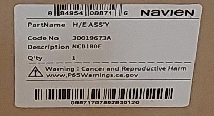 Heat Exchanger Assembly – Navien 30019673A (NCB180E) - photo 2