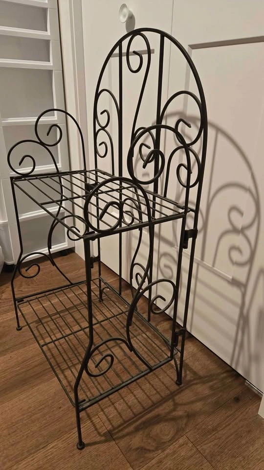 Metal Shelf Floor Ornate Display Mid century Modern Folding - photo 3