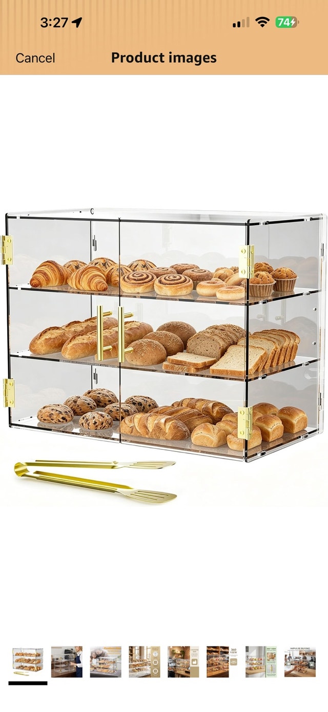 Acrylic Bakery Display Case bnib