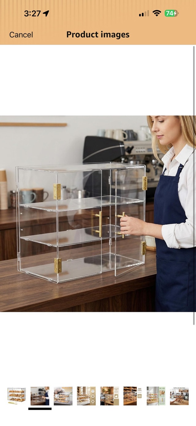 Acrylic Bakery Display Case bnib - photo 2