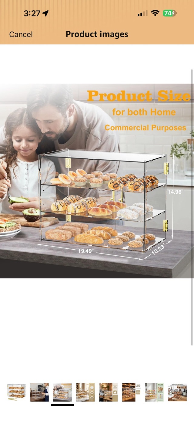 Acrylic Bakery Display Case bnib - photo 3