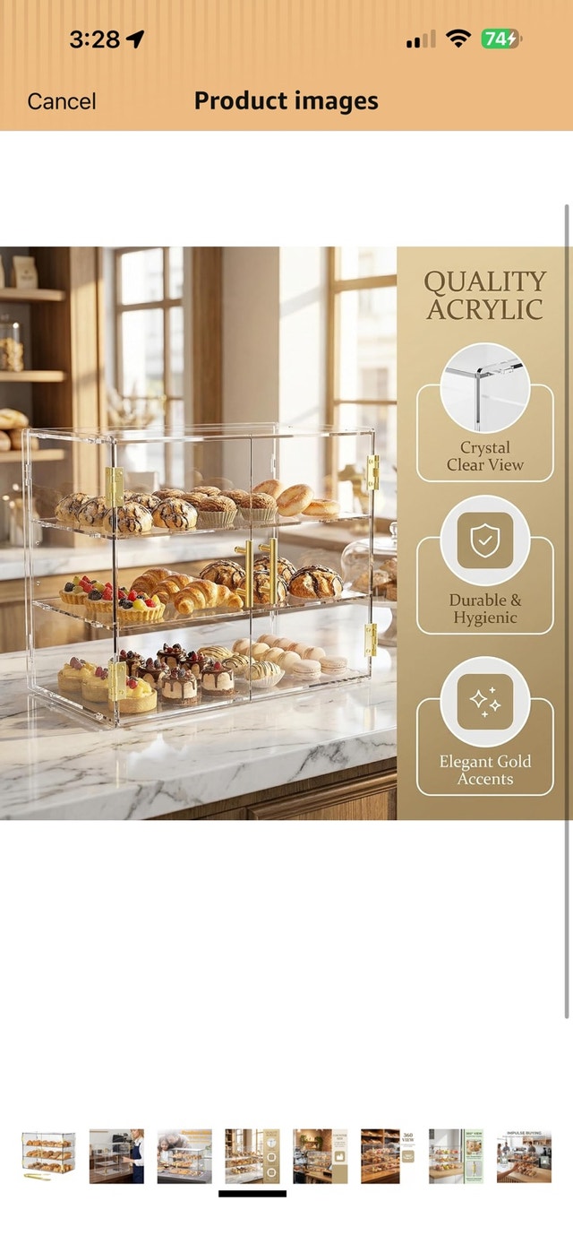 Acrylic Bakery Display Case bnib - photo 4