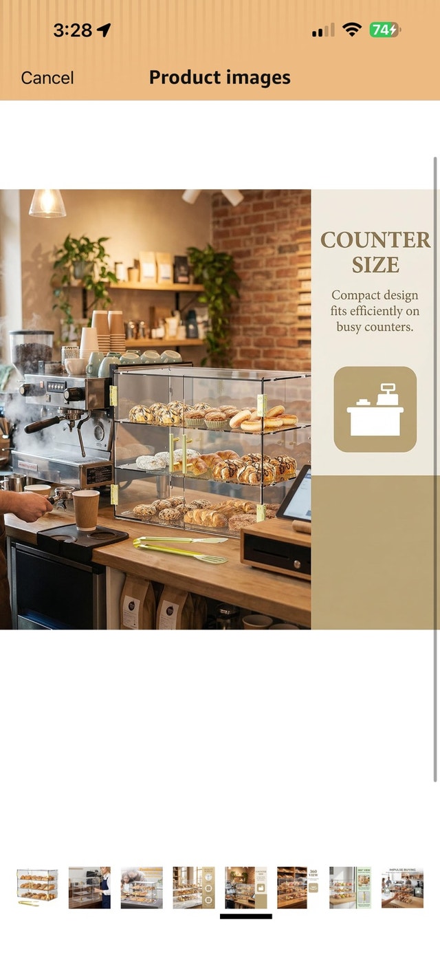 Acrylic Bakery Display Case bnib - photo 5
