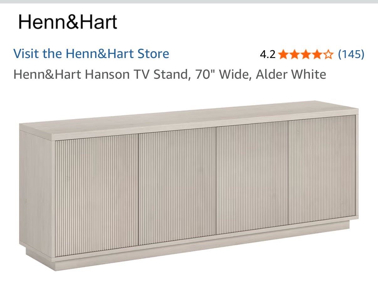 Henn&Hart Hanson TV Stand 70" Alder White - photo 3