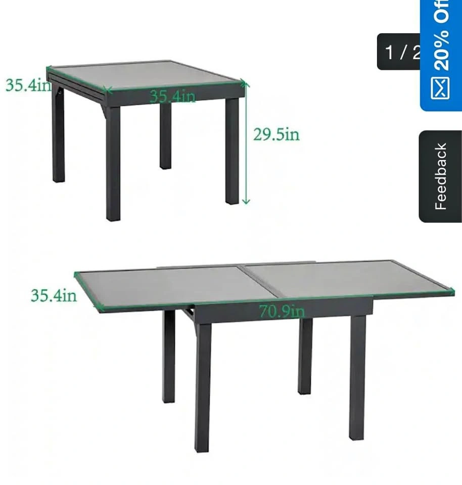 Extendable dining table