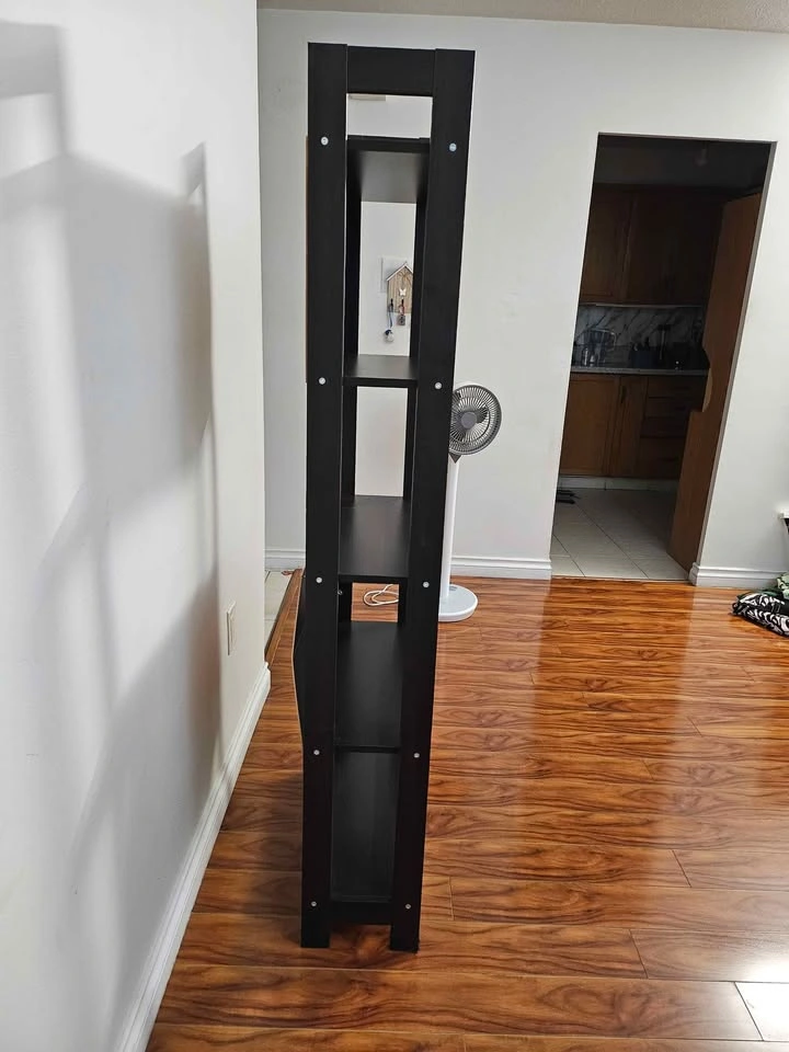 Dark Brown 4-Tier Ladder Bookshelf - photo 3