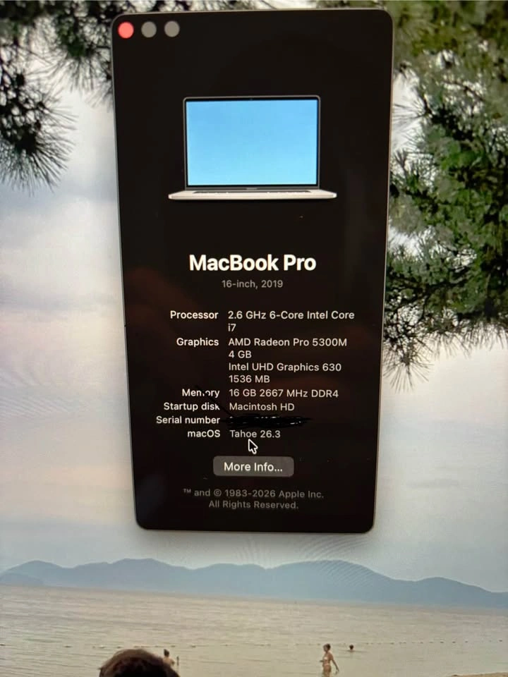MacBook Pro 2019 16” i7, 16 gb ram Radeon pro 5300m, 1 TB ssd - photo 5