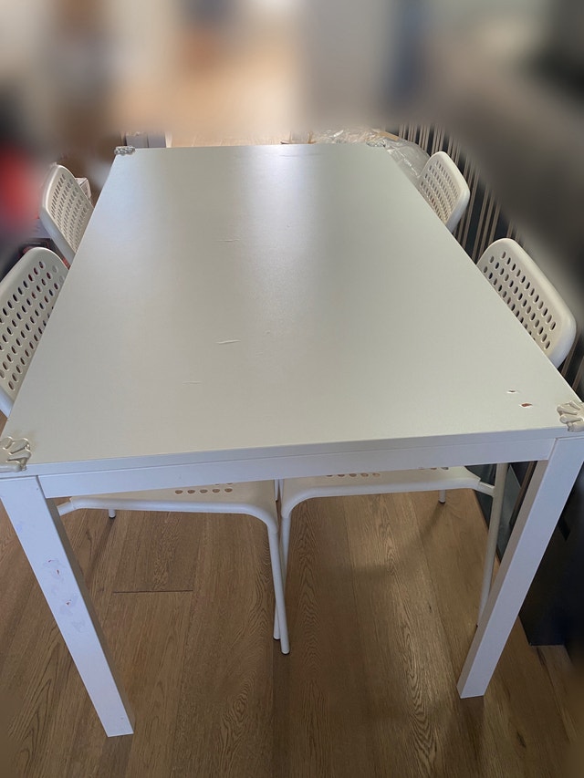 IKEA dining table and chairs