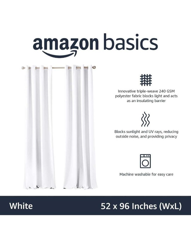Amazon Basics Room Darkening Curtain - photo 2