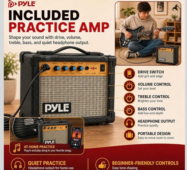 Pyle 39-inch Electric Guitar Starter Kit - photo 3