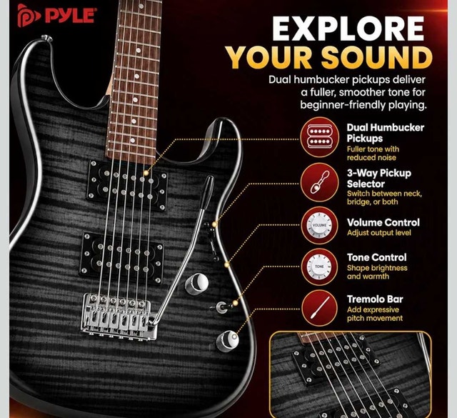 Pyle 39-inch Electric Guitar Starter Kit - photo 5