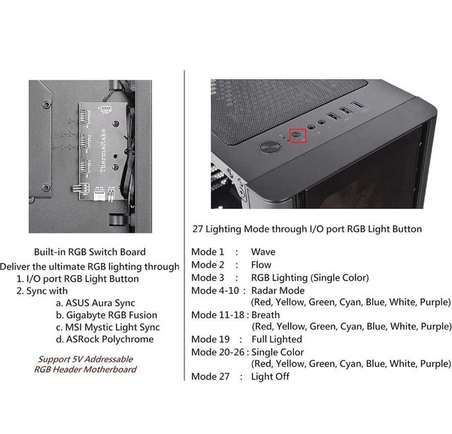 Thermaltake V250 ARGB Mid-Tower Chassis - photo 3