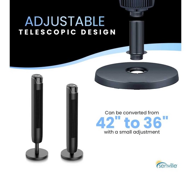 Senville 42-inch Oscillating Tower Fan - photo 2