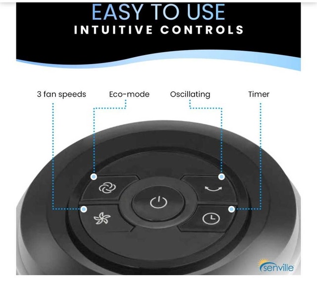 Senville 42-inch Oscillating Tower Fan - photo 4