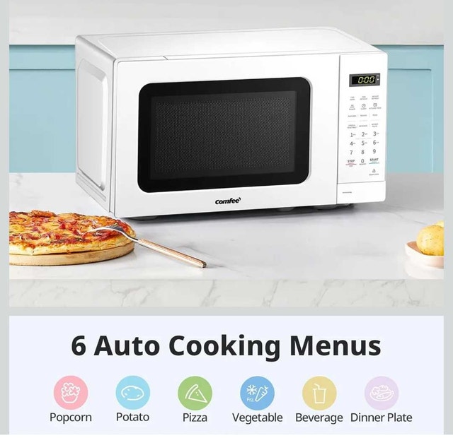 COMFEE' Countertop Microwave Oven, 0.7 Cu. Ft., 700W, White - photo 3
