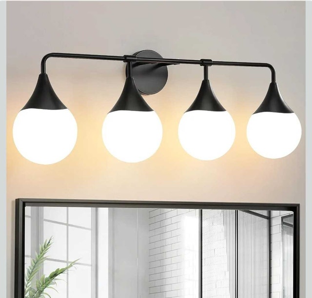 4-Light Mid Century Modern Vanity Fixture