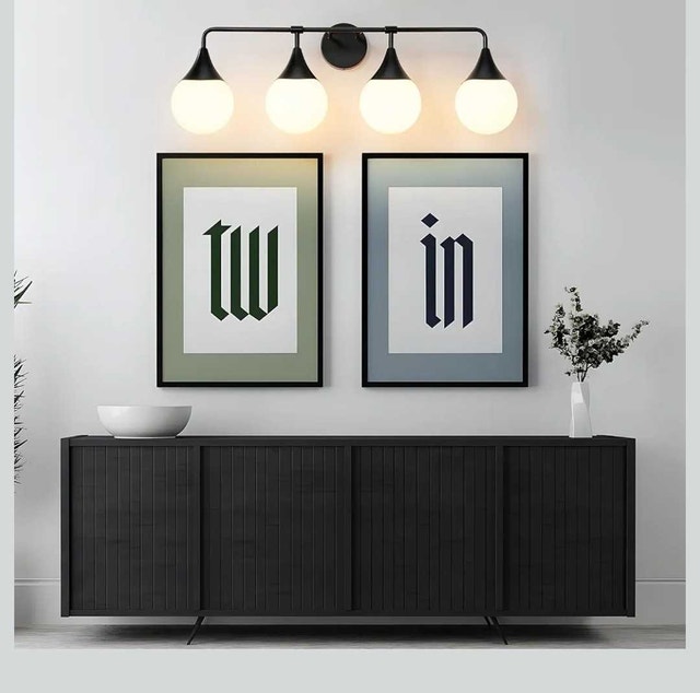 4-Light Mid Century Modern Vanity Fixture - photo 5