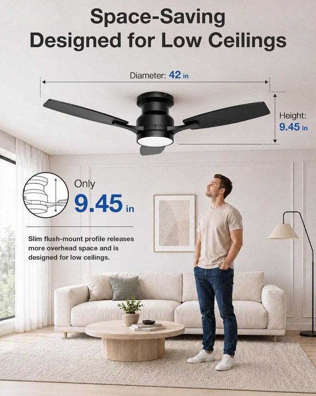 Warmiplanet 42 Inch Ceiling Fan with Lights - photo 5