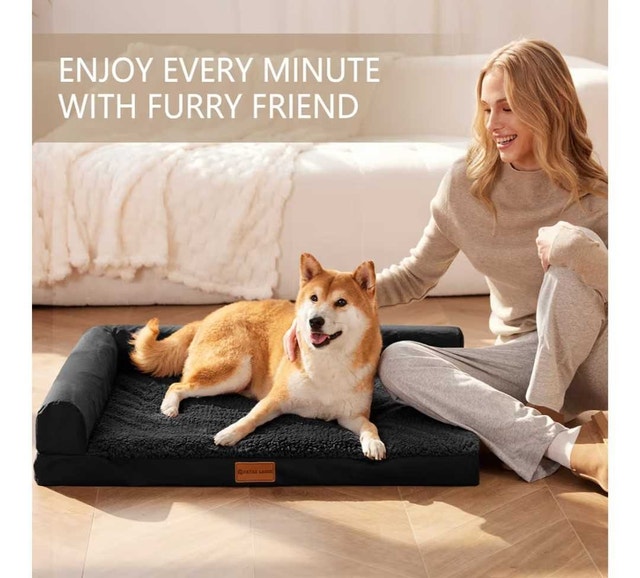 Patas Lague Bolster Egg-Crate Foam Dog Bed - photo 3