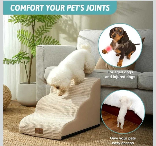 COZY KISS Dog Stairs 3-Step Pet Ramp - photo 2
