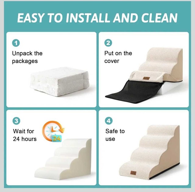 COZY KISS Dog Stairs 3-Step Pet Ramp - photo 5