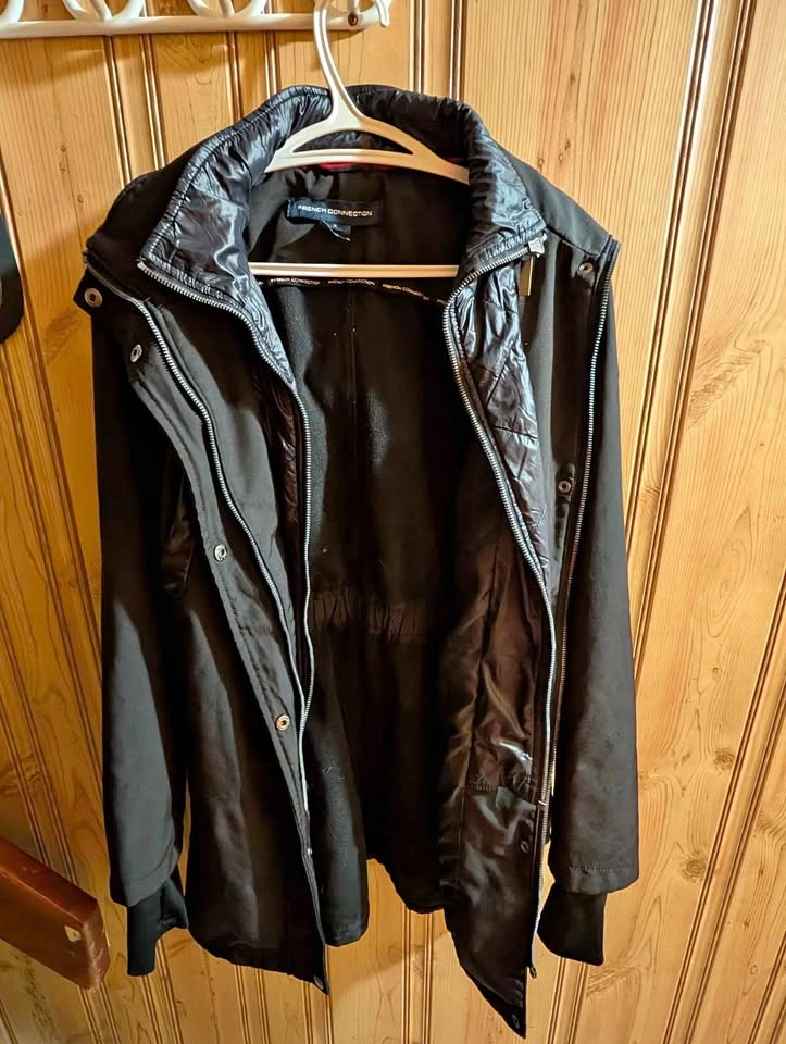 French Connection Black Parka Jacket