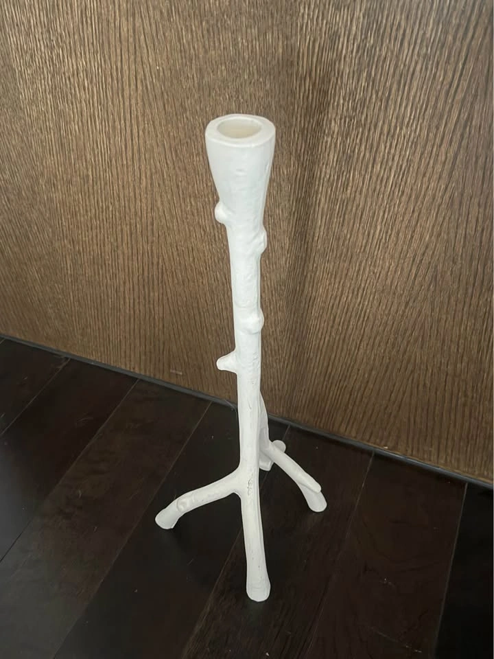 Elegant White Branch Candlestick Holder - photo 3