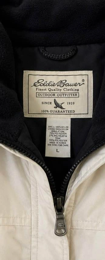Vintage Eddie Bauer Cream Outdoor Jacket – Size L - photo 2
