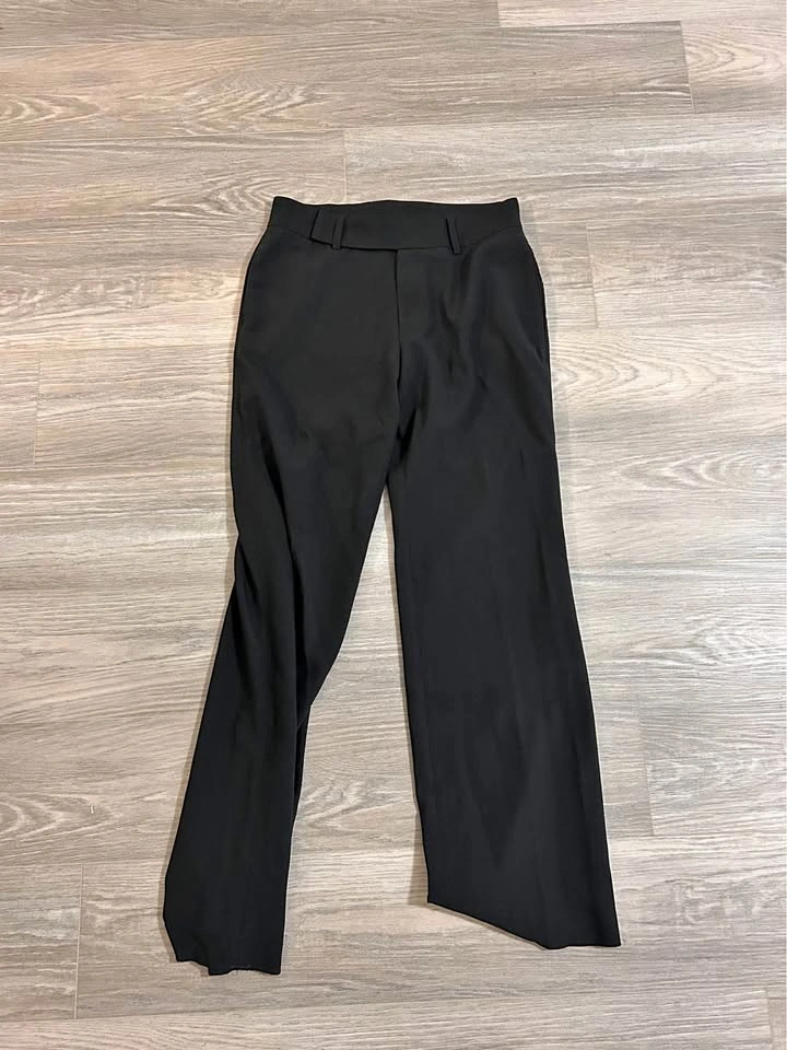 Black Tailored Wide-Leg Trousers / Dress Pants – Size ~8-10