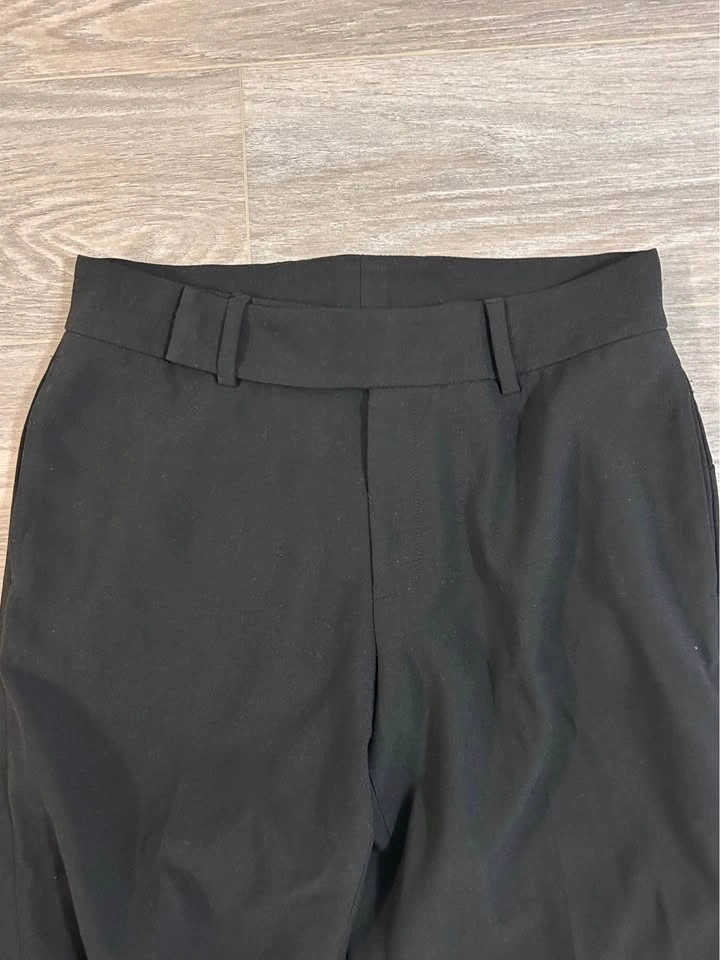 Black Tailored Wide-Leg Trousers / Dress Pants – Size ~8-10 - photo 2