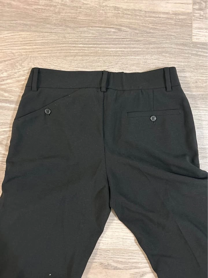 Black Tailored Wide-Leg Trousers / Dress Pants – Size ~8-10 - photo 3
