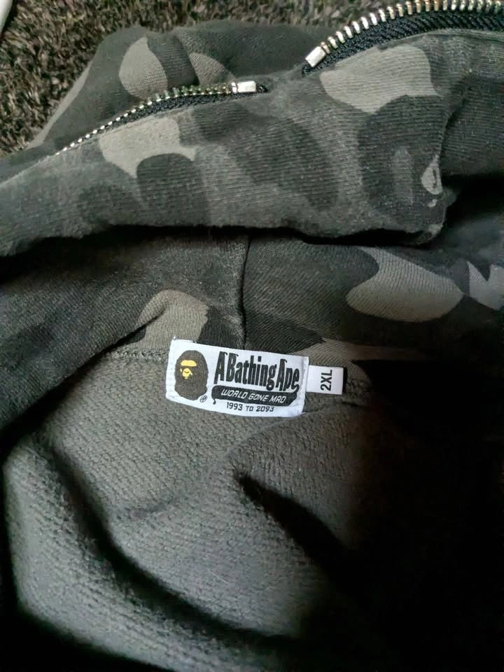 Bape pron zip up hoodie authentic 2xl - photo 3