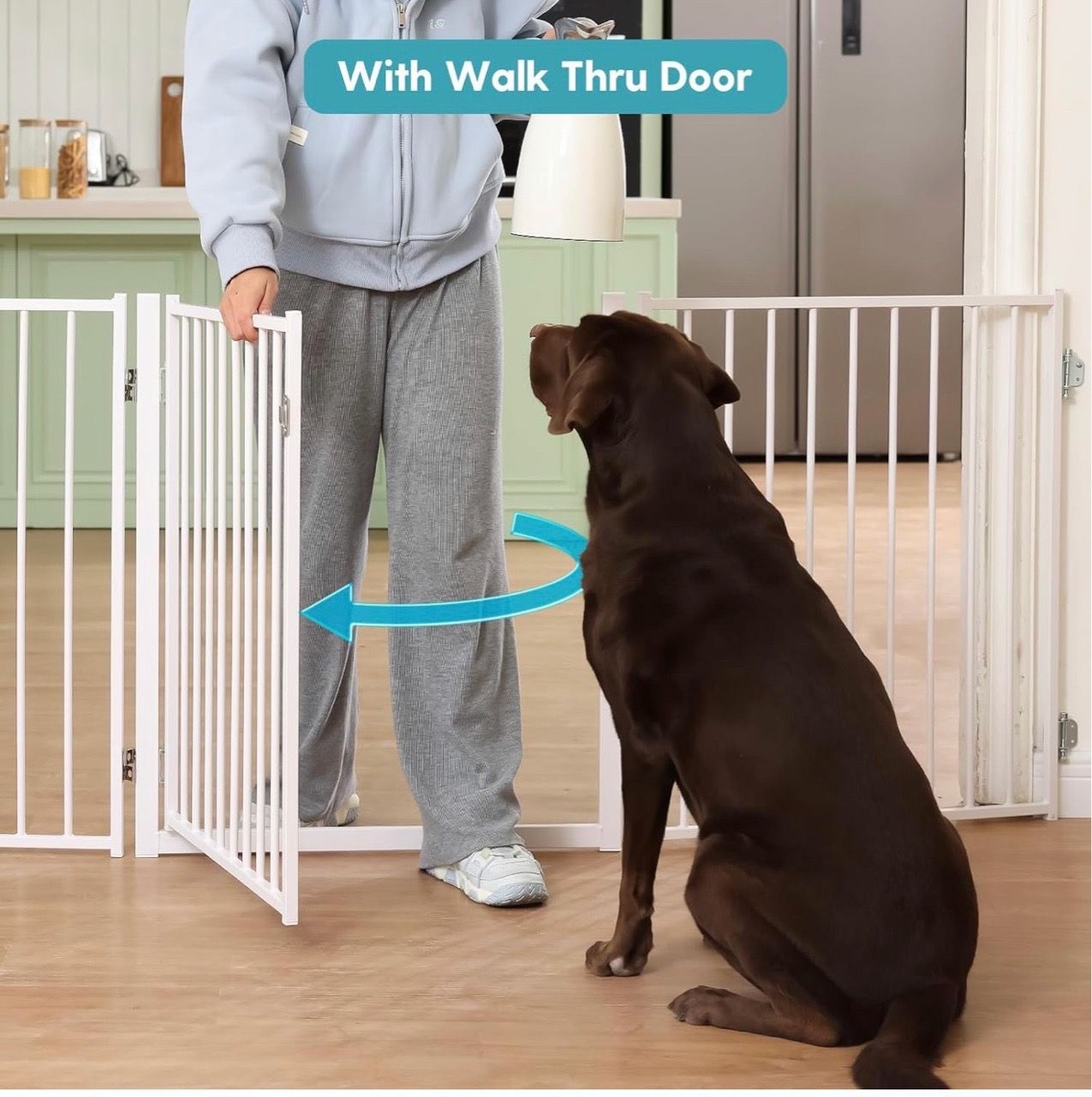 Freestanding Pet Gate Up to 104" Wide - photo 2
